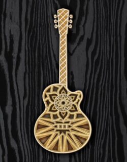 Multilayer guitar E0022015 file cdr and dxf free vector download for Laser cut