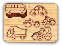 Road transport puzzle E0021986 file cdr and dxf free vector download for Laser cut