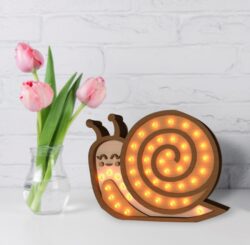 Snail lamp E0021754 file cdr and dxf free vector download for laser cut