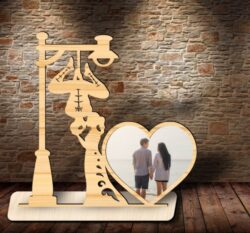 Valentine photo frame E0021879 file cdr and dxf free vector download for Laser cut