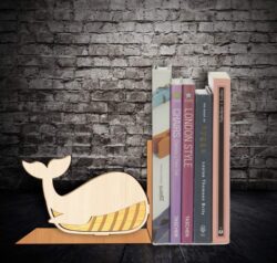 Whale bookend E0021824 file cdr and dxf free vector download for laser cut
