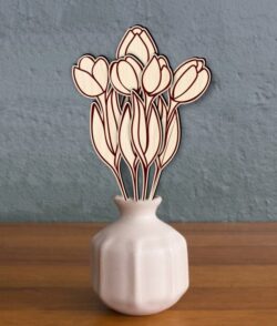 Wooden flowers E0021746 file cdr and dxf free vector download for laser cut