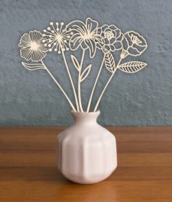 Wooden flowers E0021747 file cdr and dxf free vector download for laser cut