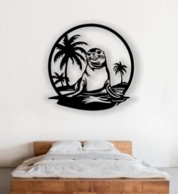 Seal wall decor E0022077 file cdr and dxf free vector download for Laser cut plasma