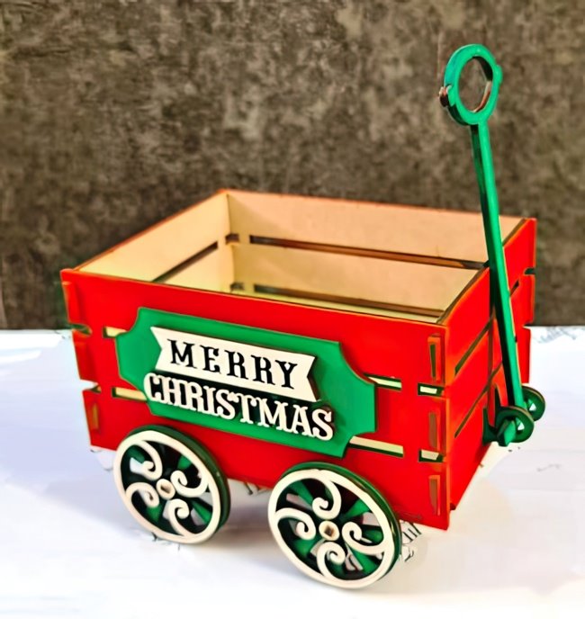 Christmas wagon E0022479 file cdr and dxf pdf free vector download for Laser cut 5 Christmas wagon E0022479 file cdr and dxf pdf free vector download for Laser cut