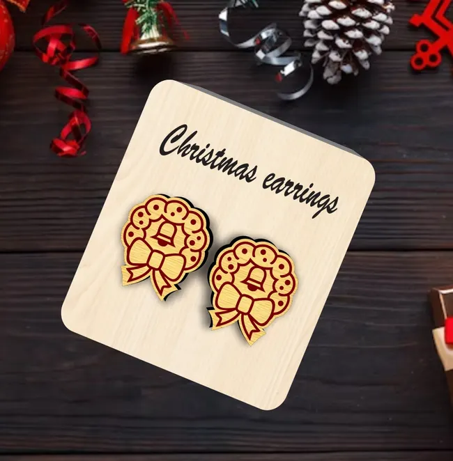 Christmas earrings E0023159 file cdr and dxf pdf free vector download for Laser cut 5 Christmas earrings E0023159 file cdr and dxf pdf free vector download for Laser cut
