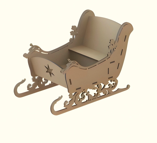 Christmas sleigh plywood S0000084 file cdr and dxf pdf free vector download for Laser cut 5 Christmas sleigh plywood S0000084 file cdr and dxf pdf free vector download for Laser cut