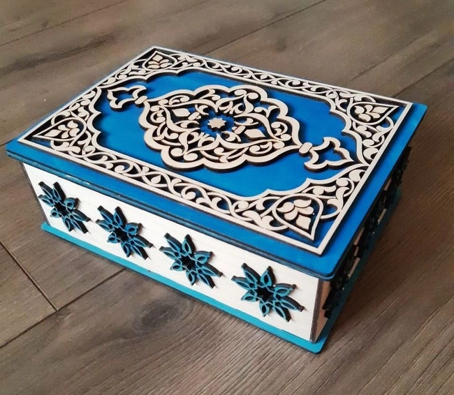 Decorative gift box S0001015 file cdr and dxf pdf free vector download for Laser cutLaser cut