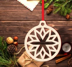 Floral snowflake bauble S0000940 file cdr and dxf pdf free vector download for Laser cut