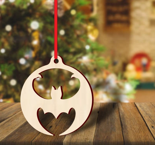 Halloween bat ornament for craft S0000947 file cdr and dxf pdf free vector download for Laser cut