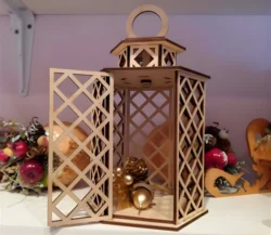 Lattice Pattern Lantern Light Box S0000562 file cdr and dxf pdf free vector download for Laser cut