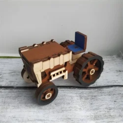 Miniature Tractor Wooden Model S0000616 file cdr and dxf pdf free vector download for Laser cut