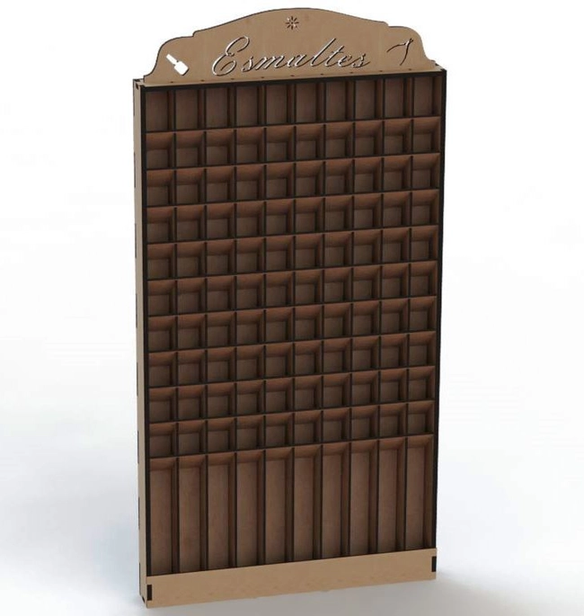 Nail polish display rack S0001010 file cdr and dxf pdf free vector download for Laser cutLaser cut