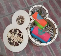 Number Shaped Box 8 March Gift S0000589 file cdr and dxf pdf free vector download for Laser cut