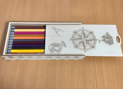 Pencil Case Box with Engraved Sliding Lid S0000682 file cdr and dxf pdf free vector download for Laser cut