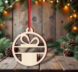 Personalised gift box bauble S0001076 file cdr and dxf pdf free vector download for Laser cut