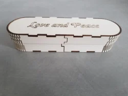 Personalised wooden pencil box S0001077 file cdr and dxf pdf free vector download for Laser cut