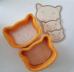 Piggy Face Basket Bottom S0000650 file cdr and dxf pdf free vector download for Laser cut