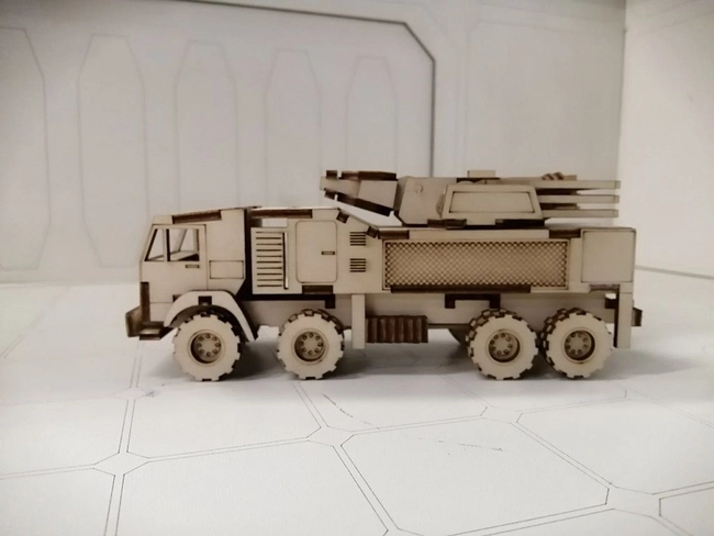 Russian pantsir missile system 3d wood model S0001116 file cdr and dxf pdf free vector download for Laser cut