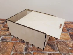 Sectional gift packaging box with sliding lid S0001057 file cdr and dxf pdf free vector download for Laser cut