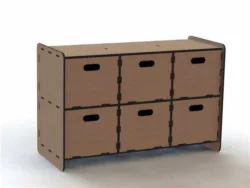 Six drawer dresser S0001060 file cdr and dxf pdf free vector download for Laser cut