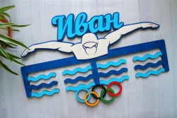 Swimming Medal Display Hanger S0000220 file cdr and dxf pdf free vector download for Laser cut