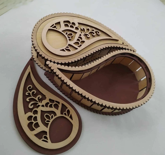 Teardrop yin yang wood decorative box S0000113 file cdr and dxf pdf free vector download for Laser cut 5 Teardrop yin yang wood decorative box S0000113 file cdr and dxf pdf free vector download for Laser cut
