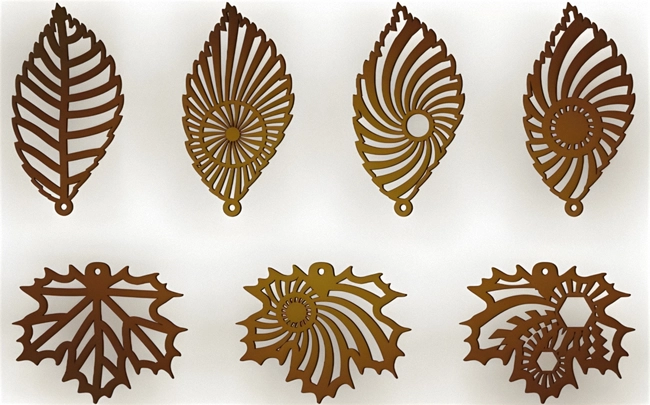Wooden Leaf Earring Pendants S0000250 file cdr and dxf pdf free vector download for Laser cut 5 Wooden Leaf Earring Pendants S0000250 file cdr and dxf pdf free vector download for Laser cut