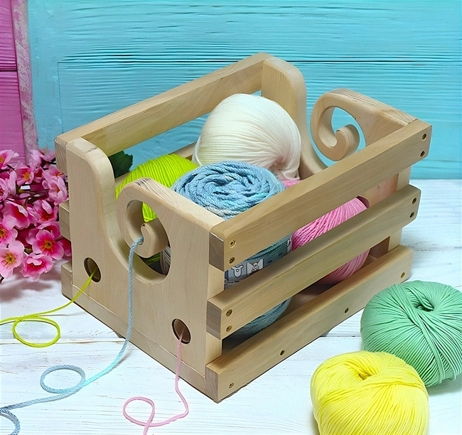 Wooden Yarn Storage Box S0000136 file cdr and dxf pdf free vector download for Laser cut