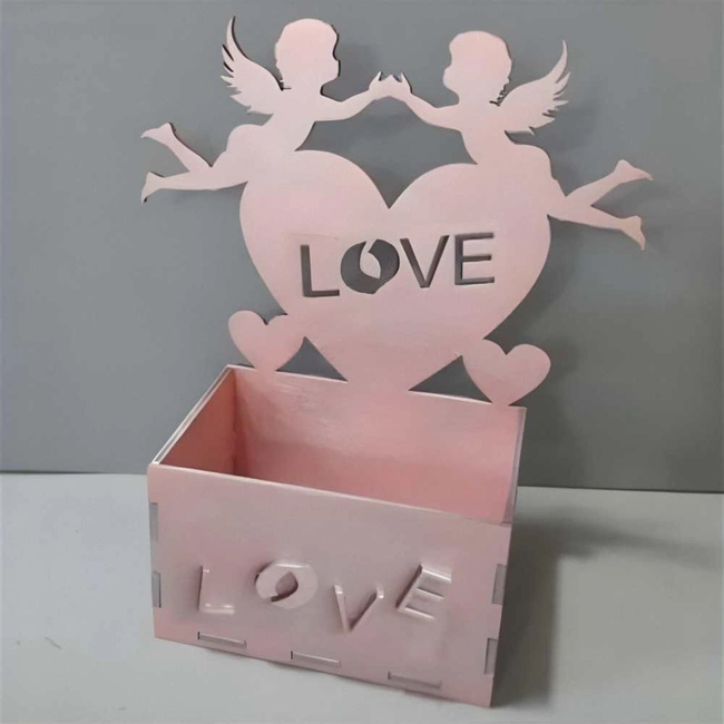 Wooden box with angels love heart gift box S0000709 file cdr and dxf pdf free vector download for Laser cut 5 Wooden box with angels love heart gift box S0000709 file cdr and dxf pdf free vector download for Laser cut