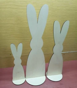 Wooden easter bunny craft 3 different sizes lase S0000788 file cdr and dxf pdf free vector download for Laser cut