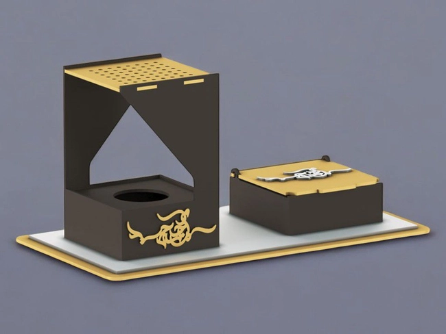 Wooden incense burner S0001137 file cdr and dxf pdf free vector download for Laser cut 5 Wooden incense burner S0001137 file cdr and dxf pdf free vector download for Laser cut