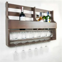 Wooden minibar wall shelf S0000804 dxf pdf free vector download for Laser cut