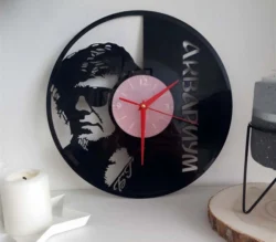 Aquarium russian rock band vinyl wall clock S0001554 file cdr and dxf pdf free vector download for Laser cut