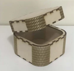 Baltic birch box with living hinge S0001561 file cdr and dxf pdf free vector download for Laser cut