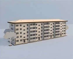 Building 3d wood S0001487 file cdr and dxf pdf free vector download for Laser cut