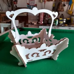 Carved fruit basket with handle S0001632 file cdr and dxf pdf free vector download for Laser cut