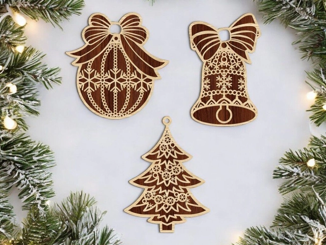 Christmas hanging S0001327 file cdr and dxf pdf free vector download for Laser cut 5 Christmas hanging S0001327 file cdr and dxf pdf free vector download for Laser cut