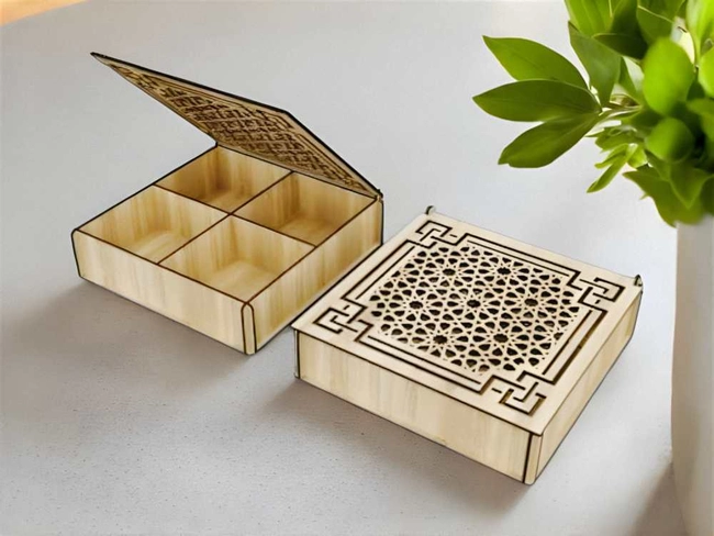 Decorative wooden box S0001351 file cdr and dxf pdf free vector download for Laser cut