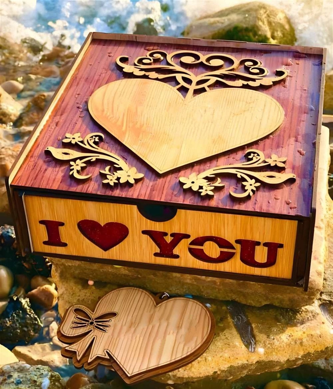 Decorative wooden gift S0001352 file cdr and dxf pdf free vector download for Laser cut 5 Decorative wooden gift S0001352 file cdr and dxf pdf free vector download for Laser cut