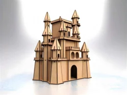 Disney castle 3d wooden puzzle S0001650 file cdr and dxf pdf free vector download for Laser cut