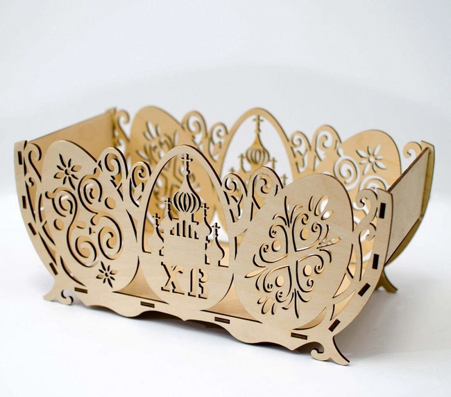 Easter basket for eggs and sweets S0001652 file cdr and dxf pdf free vector download for Laser cut