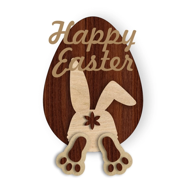 Easter bunny diy kit S0001654 file cdr and dxf pdf free vector download for Laser cut