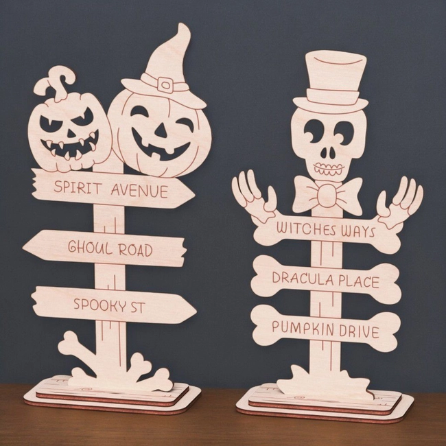 Ghost pumpkin halloween tab S0001385 file cdr and dxf pdf free vector download for Laser cut