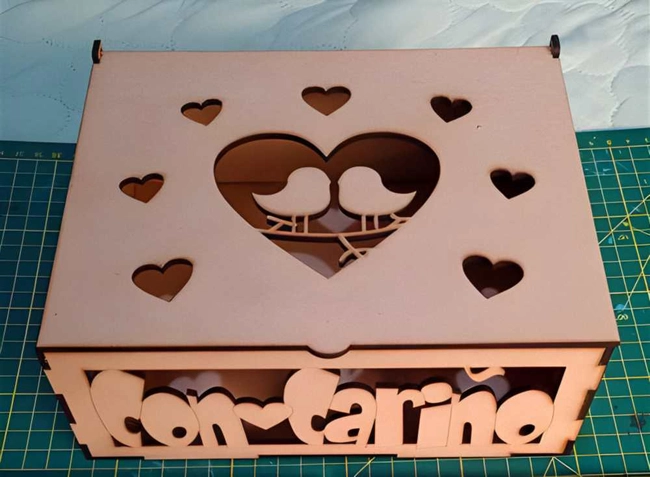 Love gift box S0001359 file cdr and dxf pdf free vector download for Laser cut