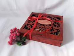 New year wooden gift box S0001436 file cdr and dxf pdf free vector download for Laser cut