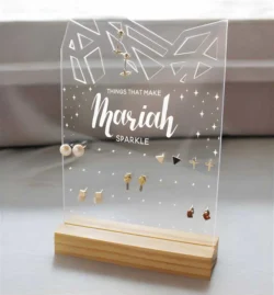 Personalized acrylic earring S0001451 file cdr and dxf pdf free vector download for Laser cut