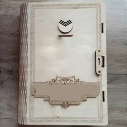 Plywood book cover laser cut sberbank saving book box S0001215 file cdr and dxf pdf free vector download for Laser cut