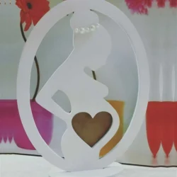 Pregnant heart wooden photo frame S0001219 file cdr and dxf pdf free vector download for Laser cut
