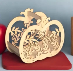 Pumpkin gift basket for thank S0001459 file cdr and dxf pdf free vector download for Laser cut